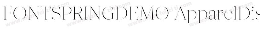 FONTSPRINGDEMO ApparelDisplayRegul字体转换